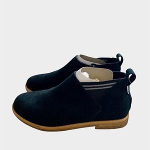 Tom’s Leilani Suede Booties - Black Size 3 Girls